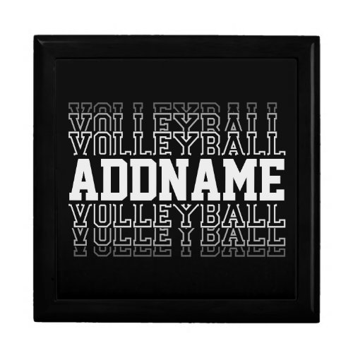 CUSTOM NAME Vanishing Volleyball Logo Team Player  Gift Box