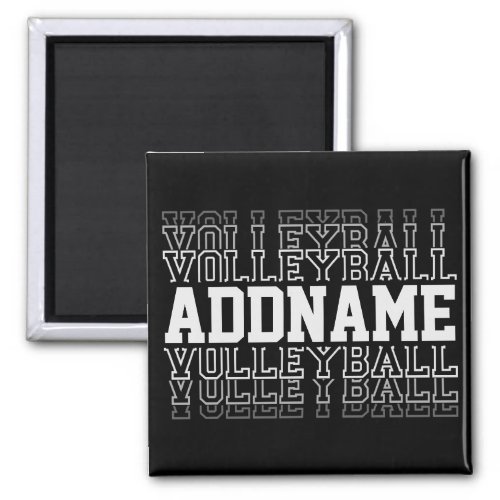 CUSTOM NAME Vanishing Volleyball Logo Team Player Magnet