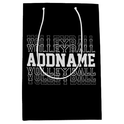 CUSTOM NAME Vanishing Volleyball Logo Team Player  Medium Gift Bag