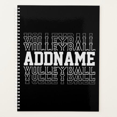 CUSTOM NAME Vanishing Volleyball Logo Team Player  Planner