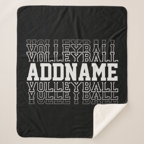 CUSTOM NAME Vanishing Volleyball Logo Team Player  Sherpa Blanket