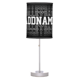 CUSTOM NAME Vanishing Volleyball Logo Team Player Table Lamp