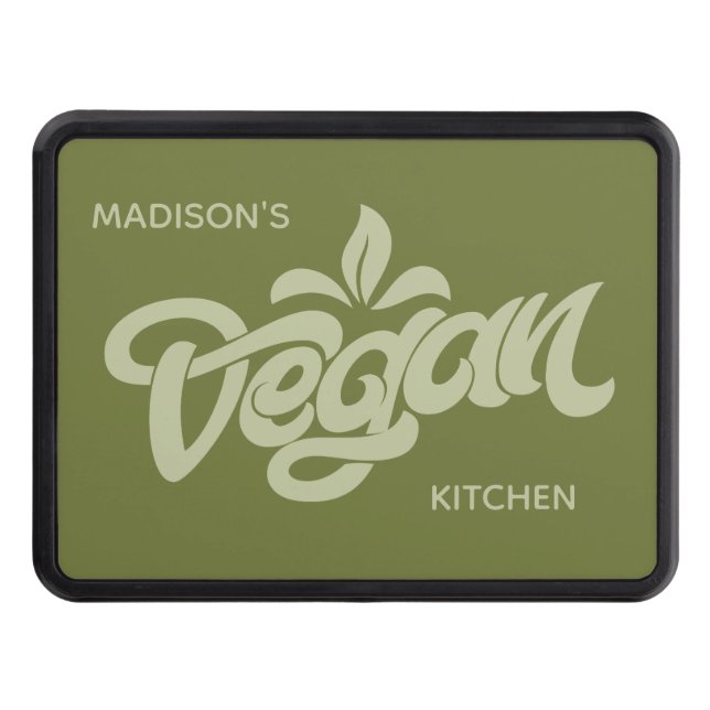 Custom Name Vegan Hitch Cover (Front)