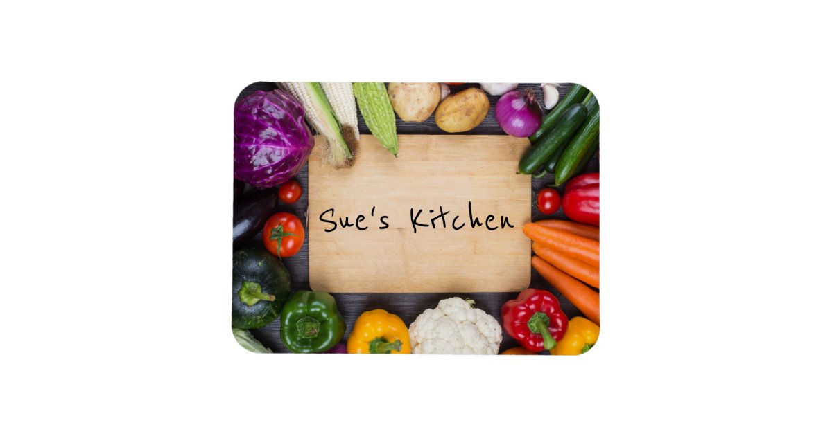 Custom Name Veggie Kitchen Zazzle