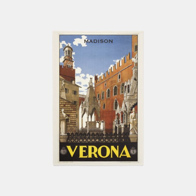 Custom name Verona Italy Vintage Travel Rug (Front (Vertical))