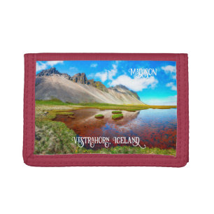 Custom Name Vestrahorn Mountains, Iceland Trifold Wallet