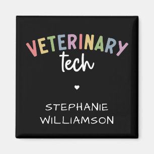 Custom Name Veterinary Tech   Vet Technician Magnet