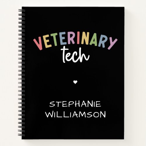 Custom Name Veterinary Tech  Vet Technician Notebook