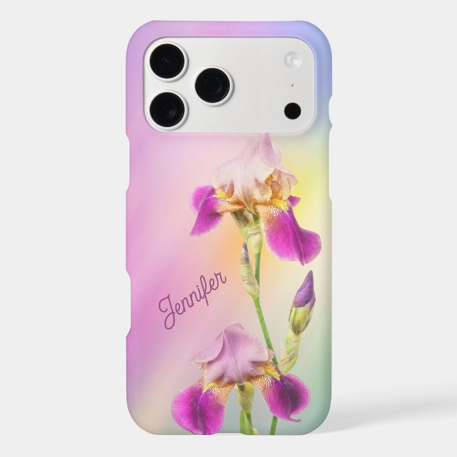 Custom Name Vibrant Pastel Aesthetic iPhone Case (Back)