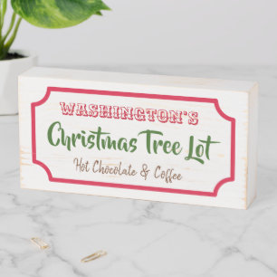 Custom Name Vintage Christmas Tree Lot Sign