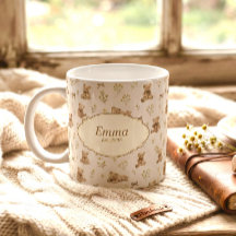 Custom Name Vintage Cozy Cottagecore Teddy Bear