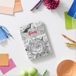 Custom name vintage flowers iPad mini cover