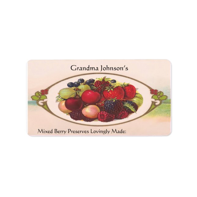 Custom Name Vintage Food Label (Front)