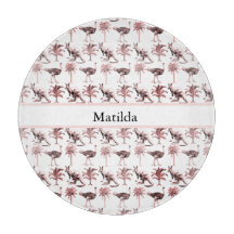 Custom Name Vintage Kangaroo & Ostrich