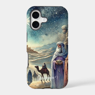 Custom Name Vintage Watercolor Three Wise Men iPhone 17 Case