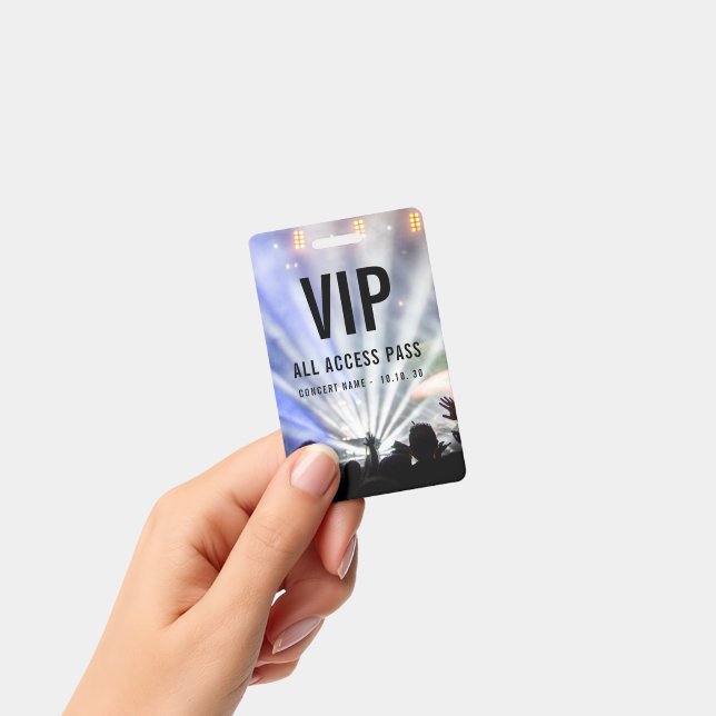 Custom Name VIP All Access Pass Concert Badge | Zazzle
