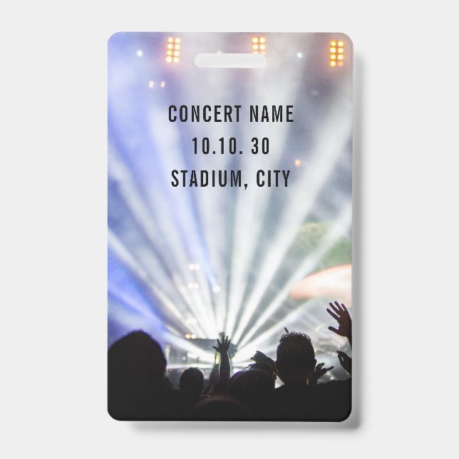 Custom Name VIP All Access Pass Concert Badge | Zazzle