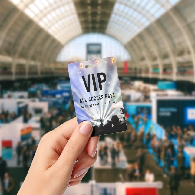 Custom Name VIP All Access Pass Concert Badge | Zazzle