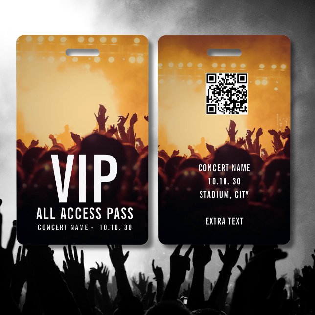 Custom Name VIP All Access Pass Concert Badge (Creator Uploaded)
