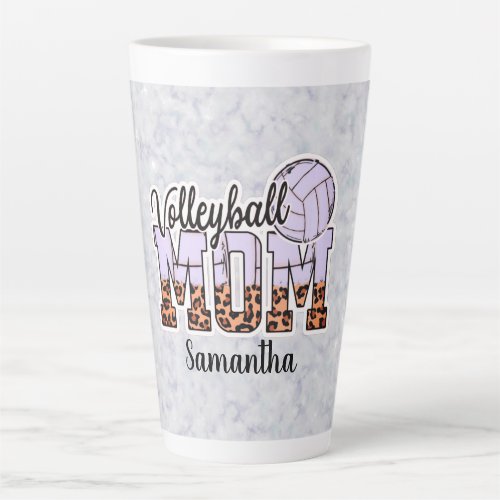 Custom Name Volleyball Mom  Mothers Day Latte Mug