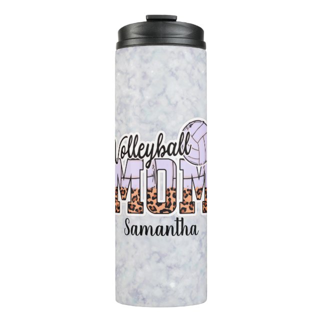 Custom Name Volleyball Mom | Mother's Day Thermal Tumbler (Front)