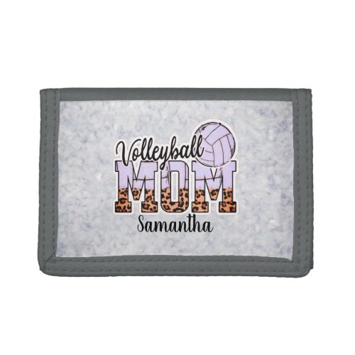 Custom Name Volleyball Mom  Mothers Day Trifold Wallet