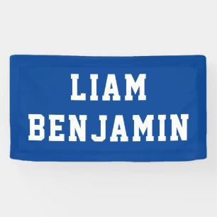 Custom Name Wall Art Personalized Nursery Blue Banner