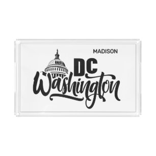 Custom Name Washington DC Acrylic Tray