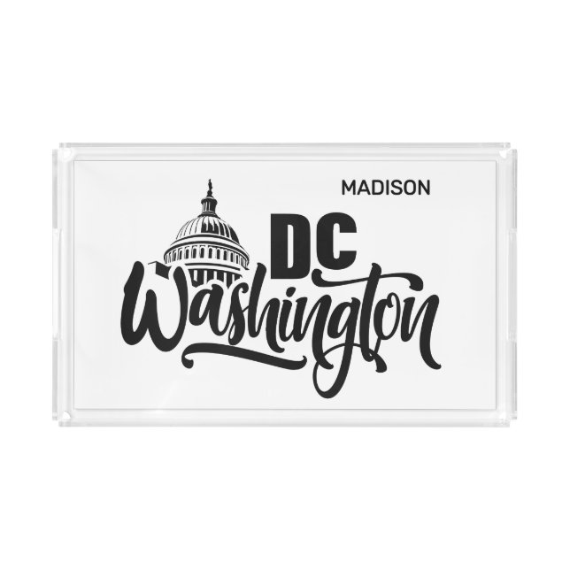 Custom Name Washington DC Acrylic Tray (Front)