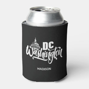 Custom Name Washington DC Can Cooler