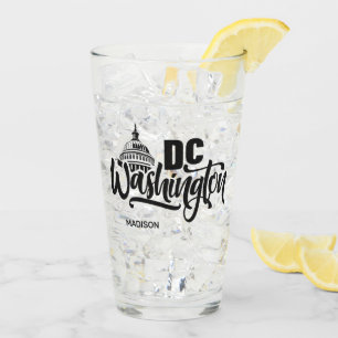 Custom Name Washington DC Glass