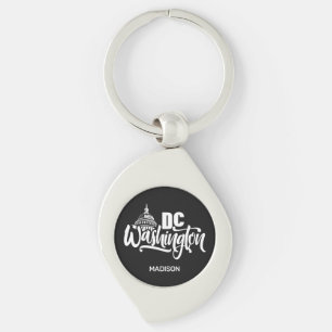 Custom Name Washington DC Keychain