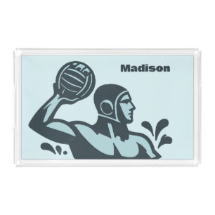 Custom Name Water Polo Acrylic Tray