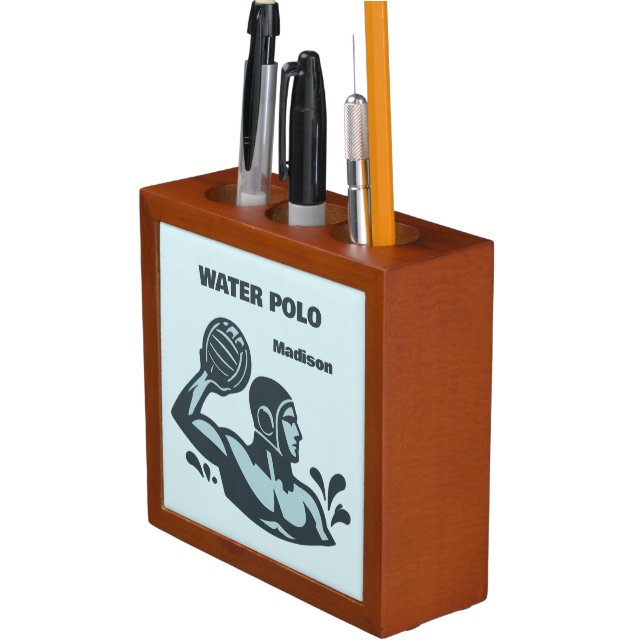 Custom Name Water Polo Desk Organizer (In Situ)