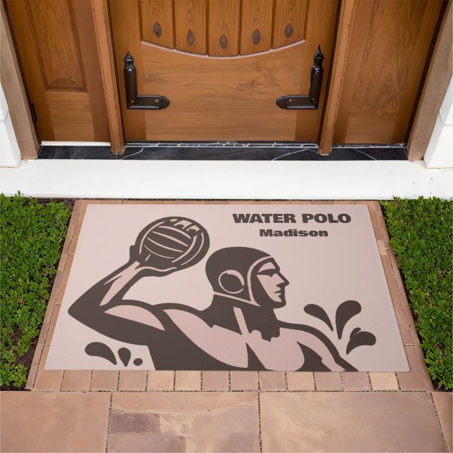 Custom Name Water Polo Doormat (Outdoor)