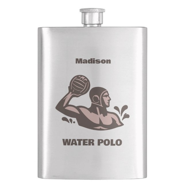 Custom Name Water Polo Flask (Front)