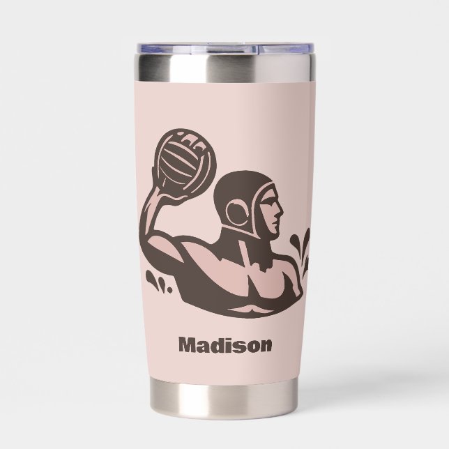 Custom Name Water Polo Insulated Tumbler (Front)