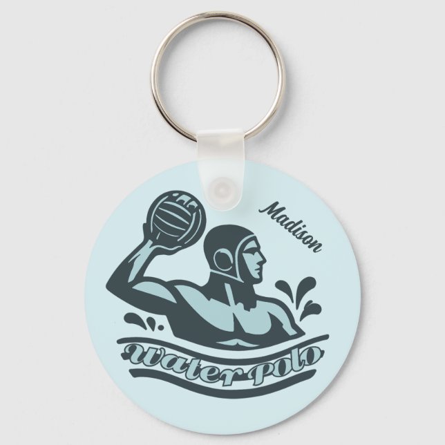 Custom Name Water Polo Keychain (Front)