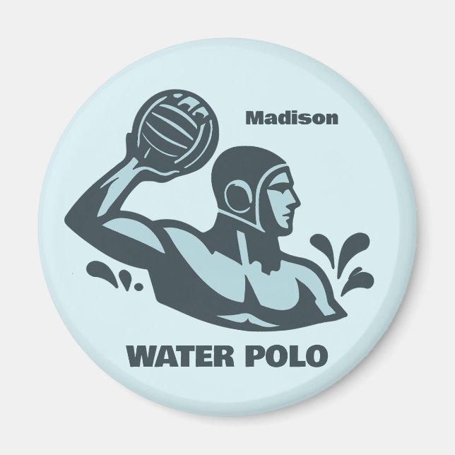 Custom Name Water Polo Magnet (Front)