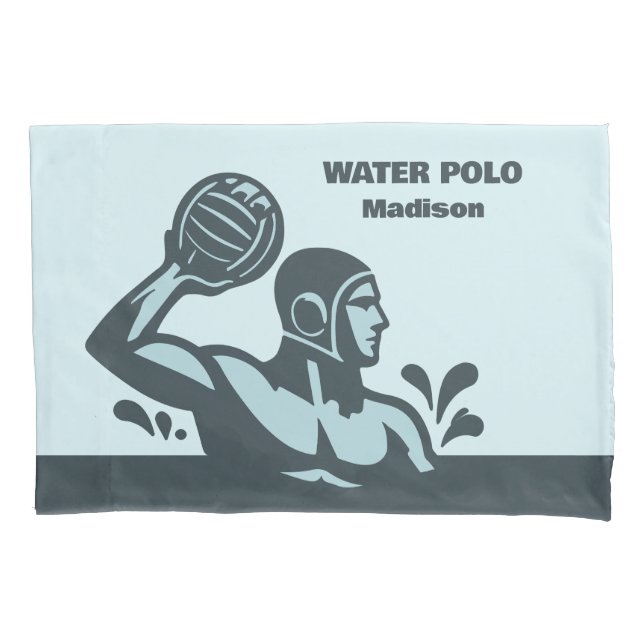 Custom Name Water Polo Pillow Case (Front)