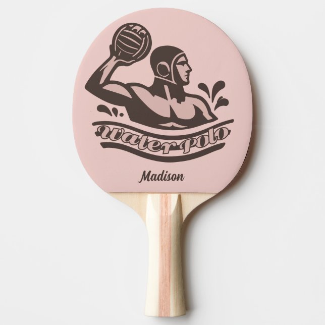 Custom Name Water Polo Ping Pong Paddle (Front)