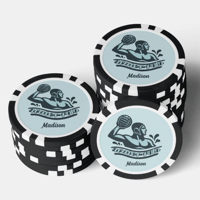 Custom Name Water Polo Poker Chips (Stack)