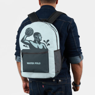 Custom Name Water Polo Printed Backpack
