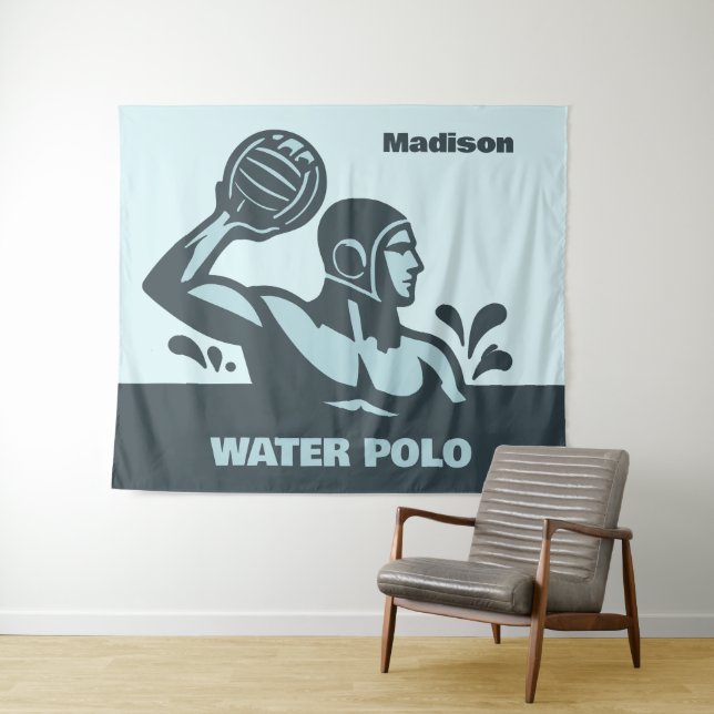 Custom Name Water Polo Tapestry (In Situ (Horizontal))