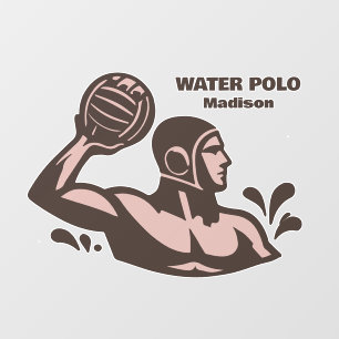 Custom Name Water Polo Wall Decal