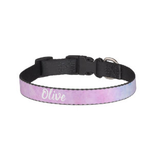 ​Custom Name Watercolor Dog Collar