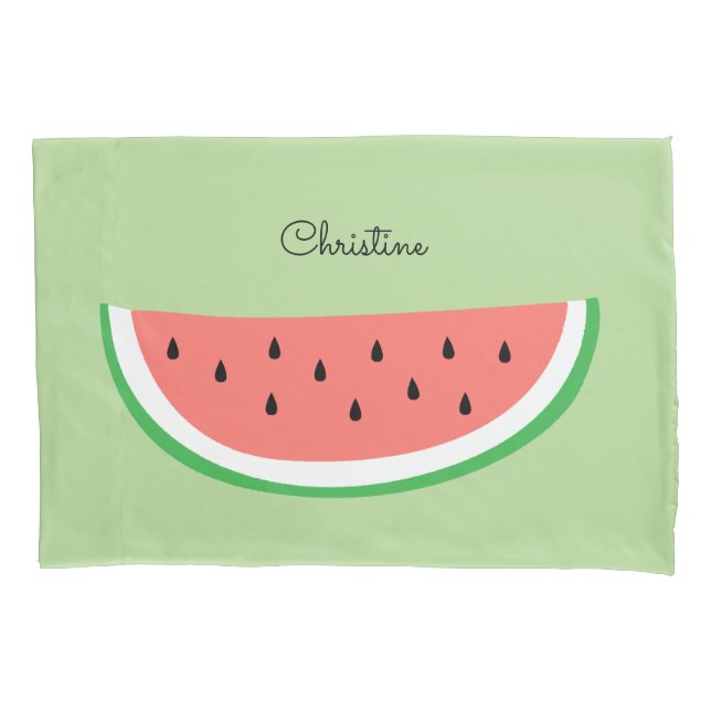 custom name watermelon design pillow case (Front)