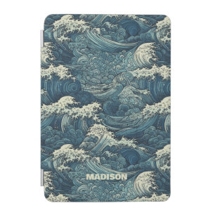 Custom Name Waves Pattern iPad Mini Cover