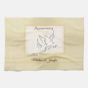 Custom Name, Wedding Anniversary Blessings Towel