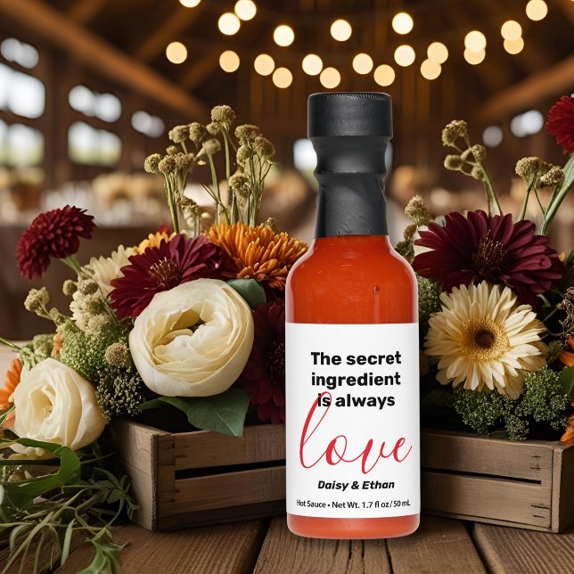 Custom Name Wedding Favor Thank You Hot Sauces (Creator Uploaded)